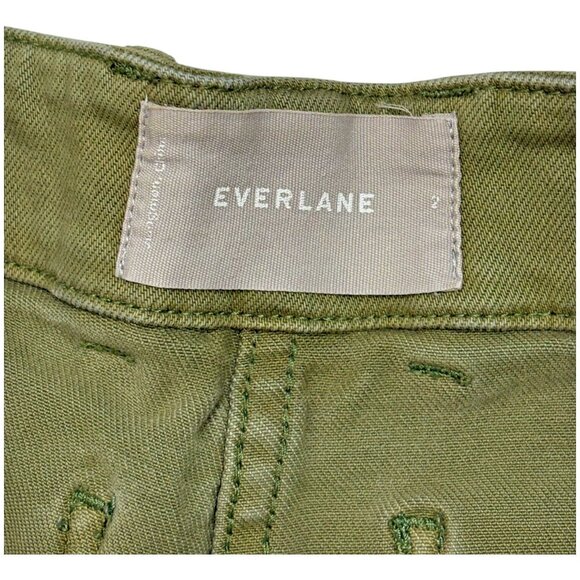 Everlane The Utility Sagebrush Twill Wide Leg Cropped Pants - Picture 2 of 9